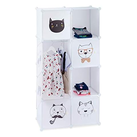 Estantería Infantil con Gatos y 7 Compartimentos Relaxdays Cover