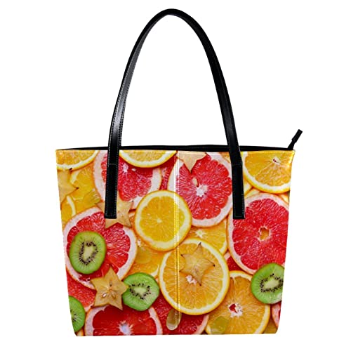 Sac fourre-tout personnalisé zippé orange sang et kiwi multicolore