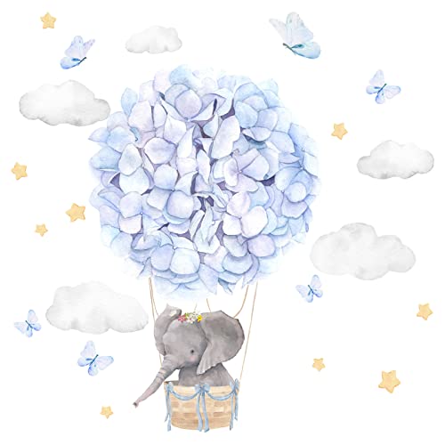 Little Deco - Adesivo da parete con mongolfiera a