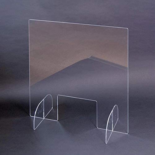 VITRE ECRAN Protection PLEXIGLASS Transparent COMPTOIR 65X65CM Accueil RÉCEPTION Separation LATÉRALE Bouclier HYGIAPHONE A02