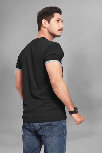 Image of Men's Polister Solid Round Neck Half Sleeve Shirt(D P K P-1284)