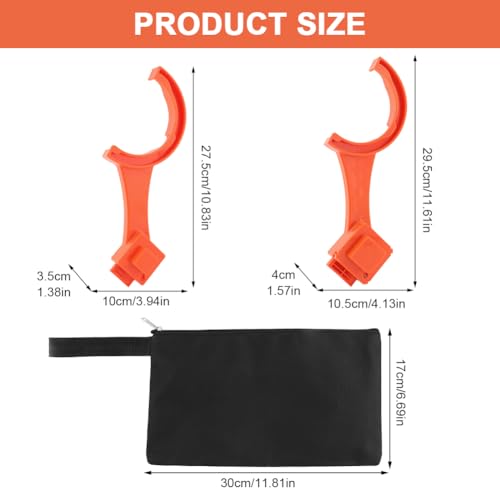 Image of 2 PCS RV Sewer Hose Wrench, Multi Tool Spanner Wrench Set for Connect and Disconnect Sewer Hose Fittings Easily, Fits Most 3-Inch and 4-Inch Male /Female, with Storage Bag