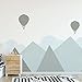 Adesivi murali per bambini – Decorazione cameretta bambini – Adesivi murali – Adesivo da parete scandinavo – Adesivo da parete gigante montagne scandinave Helsinki – H80 x L105 cm