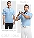 SAMERM Mens Zipper Golf Shirts Short Sleeve Casual Polo Shirts Moisture Wicking Solid Golf Shirt Fashion，Blue，M