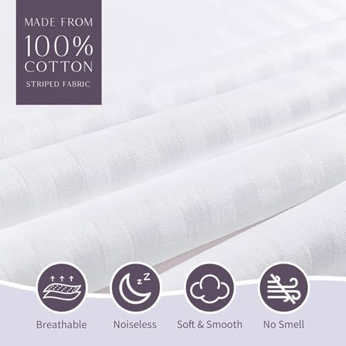 Faunna STANDARS-4P Zippered Pillow Protectors Cover Soft Comfortable Sateen 100% Long Staple Cotton Quiet And Breathable Bed Pillowcase Standard Size 4 Pack,20X26 thumb #1