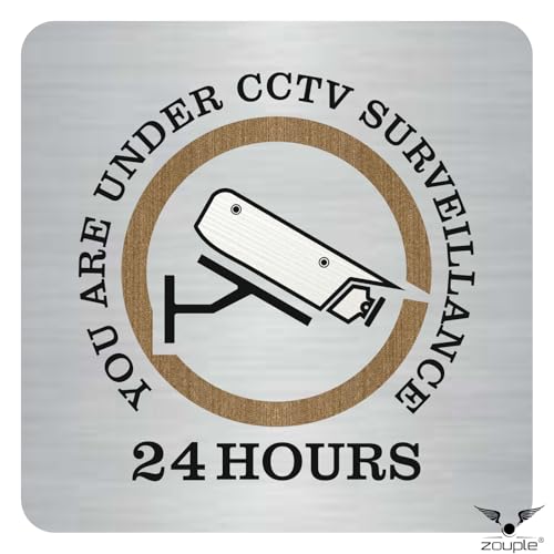 Image of CCTV Surveillance Sign, 6x6 Inch, Durable Steel, Dual Mount