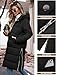 Vancavoo Wintermäntel Damen Lang Steppmantel Winter Daunenmantel Warm Jacke Mantel Daunenjacke Steppjacke mit Kapuze und Reißverschluss,Schwarz,XXL