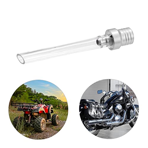 X AUTOHAUX 2 Stücke Motorrad Tankdeckel Gas Tankdeckel Entlüftungsschlauch Schlauch Universal Tankdeckel Entlüftungsschlauch für ATV Motorrad Silberton