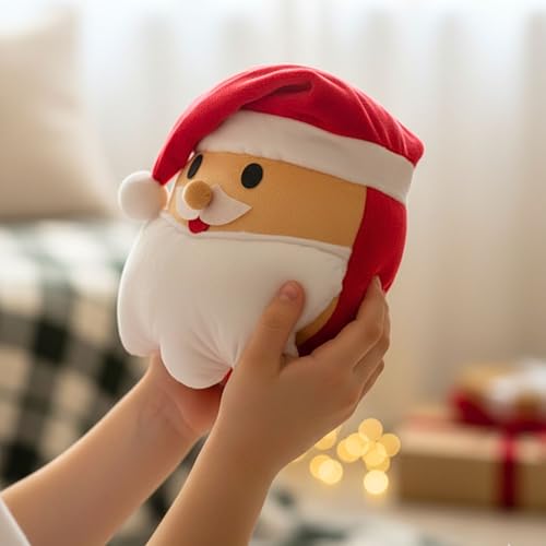 Image of Tickles Santa Claus with Beard & Cap Soft Stuffed Plush Toy for Kids Boys & Girls, Christmas Day (Size: 30 cm, Color: Red)