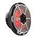 DS18 NXL-8M/BK - 2-Way Car Speaker with Integrated Built-in Tweeter & RGB Lights, High-End Mesh Grill Coaxial Speaker, 375 Watts RMS, Car Audio Water Resistant Speakers - 8 Inches, Pair