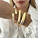 RchSLK 3Pcs Chunky Gold Bangles Bracelets for Women, Spring Hinged Stackable Bangles Trendy Cuff Set, Fashion Jewelry Gifts