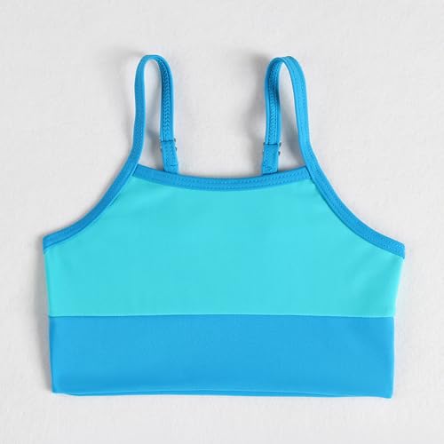 Image of Little Girl Swimsuit Casual Swimwear Kids Two Piece Color Block Bathing Suits Beach Bikini Set 3-12Years