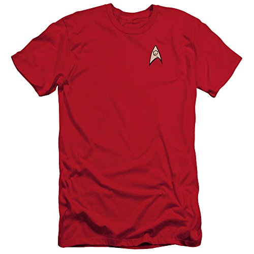 Star Trek TV Series Scotty Engineering Uniform – Camiseta de manga corta para adulto, color rojo – Rojo – Large