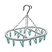 Price comparison product image JVL Oval Sock Dryer Complete with 20-Piece Clothes Pegs, Aqua, Grey, White, One Size, 19-293