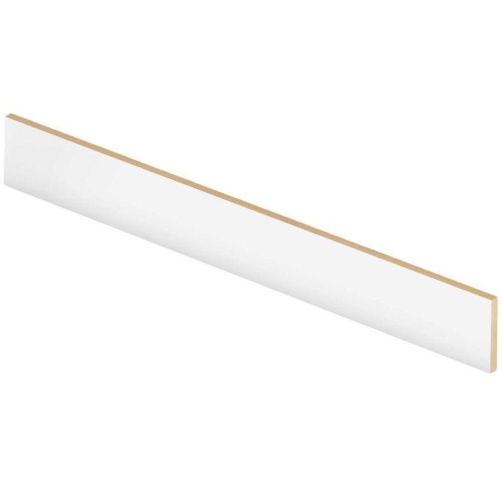 White 47 in. Length x 1/2 in. Depth x 7-3/8 in. Height Laminate Riser