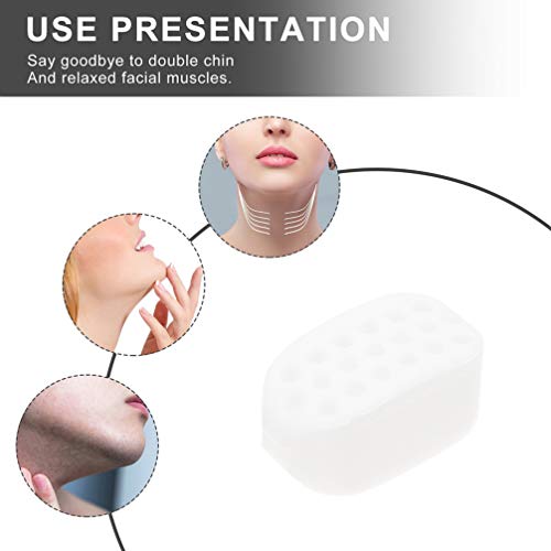 Esportble 8 peças Exercitador de mandíbula, bola de silicone, fortalecedor da linha da mandíbula, fe