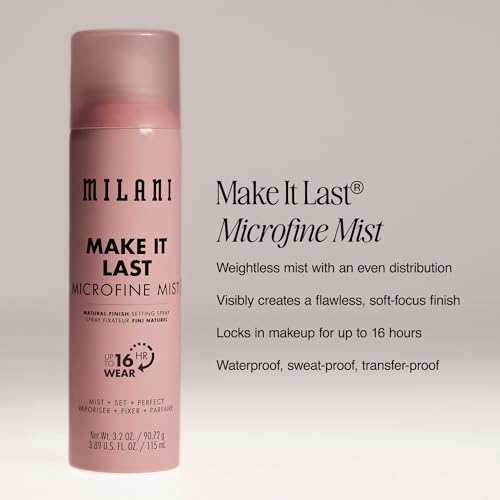 Image of Milani Make It Last Microfine Mist Setting Spray - 16 Hour Wear Waterproof and Sweatproof Finish - All Skin Types