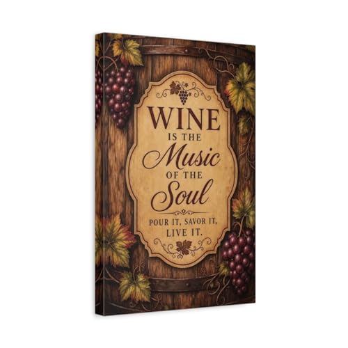Tableau vintage vin rouge idéal pour décorer une cuisine rustique