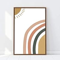 Framed Canvas Wall Art Nordic Rainbow Canvas Prints Home Artwork Decoration for Living Room,Bedroom - 16x24 inches