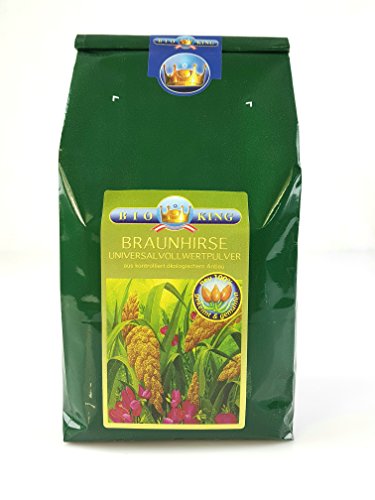 BioKing 1000g BIO BRAUNHIRSE, 100% gekeimt und gemahlen, aus Österreich Cover