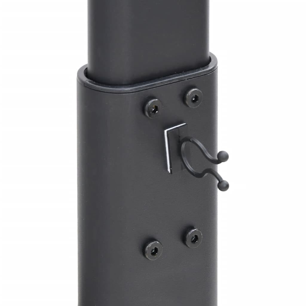 TV-Eckständer Schwarz mit 3 Ablagen aus Stahl und Glas für 32-65 Zoll Fernseher, VESA 200x200 bis 600x400 mm, schwenkbar 25 Grad, höhenverstellbar, mit Kabelmanagement und stabilem Design