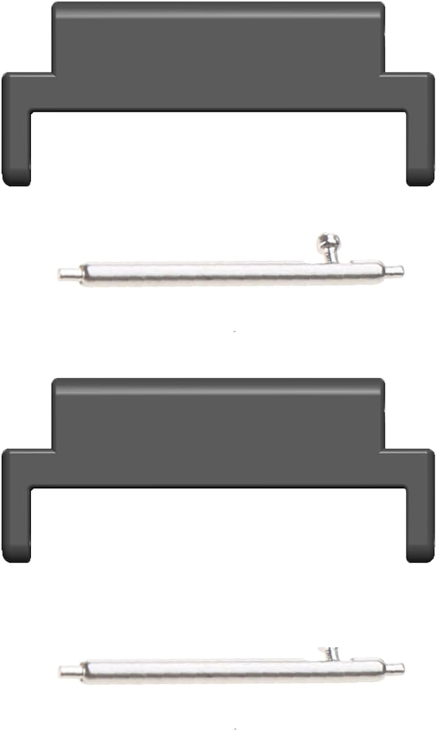 Smartwatch Accessory Strap,Metal Link Head GrainsAttachment Adjustable Connector Adapter Replacement 2pcs Metal Connector for Smartbands Lugs Adapter Watch Bands Connector Kit Metal Tool