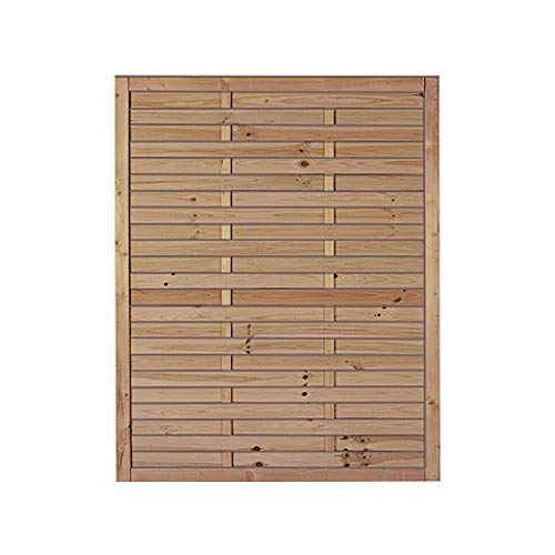 Preiswerter Lamellenzaun/Terrassen Windschutz in den Maßen 120 x 150 (Breite x Höhe) aus druckimprägniertem Kiefer/Fichte Holz \"Hamburg II\" Preiswerter Lamellenzaun/Terrassen Windschutz in den Maßen 120 x 150 (Breite x Höhe) aus druckimprägniertem Kiefer/Fichte Holz \"Hamburg II\"