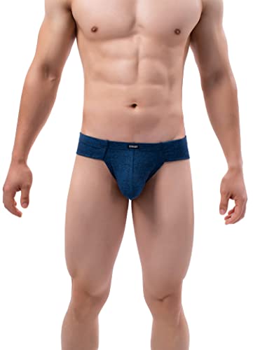 iKingsky Men's Soft Cheeky Thongs Sexy Mini Cheek Underwear Low Rise Bulge Underpanties for Men2