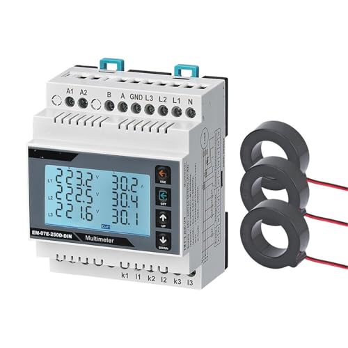 Multimètre de protection rail DIN triphasé EM-07E-250D-DIN