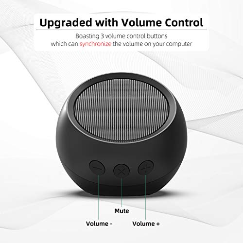 USB Computer Speaker, PC Speaker for Desktop Computer, Small Laptop Speaker with Hi-Quality Sound, Loud Volume, Enhanced Bass & Volume Control, Compatible with Windows, macOS, Chrome OS System