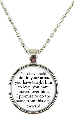 simdes Mother Gift Mother of The Groom Necklace, Gift for Future Mother in Law Wedding Chain Pendant Necklace