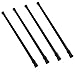 Ogrmar 4PCS 15.7”-28.5” Spring Tension Curtain Rod Adjustable Length Cupboard Bars Curtain Rod (Black)