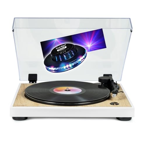 Tourne Disque vinyle Thomson TT301 BOIS 3345 trs Lectureretour du bras auto. Jeu Lumière OVNI couleurs LED - vue 2