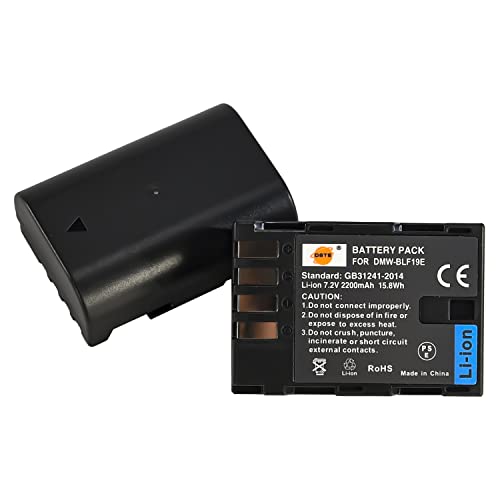 DSTE 2pcs DMW-BLF19E DMW-BLF19 Batteria di