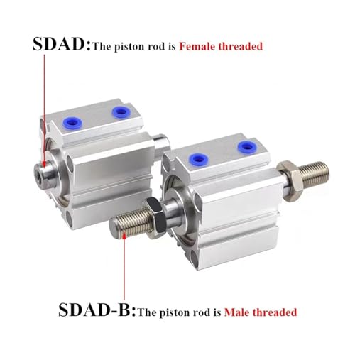 Cylindre pneumatique double tige SDAD pour espace restreint - 3