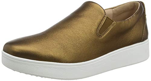 FitFlop Sania Skate Sneaker, Mocasines Mujer, Marrón (Bronze 012), 38 EU
