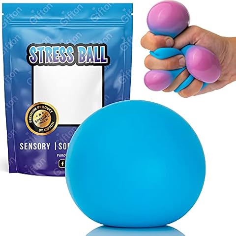 Gifton Color Changing DNA Stress Relief Ball - Novelty Fidget Toy for Anxiety ADHD Physio Therapy - Gift for Kids Adults Men Women Teen - Birthday Present for Girl Boy Christmas Stocking Filler Cover