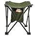 Cididu 2 Pack Camping Stool, Compact Camping Chair Portable, 13 Inch Lightweight Folding Stool Seat with Side Pocket and Carry Bag for Outdoor Hiking Fishing Picnic Beach and Lawn Party, Green
