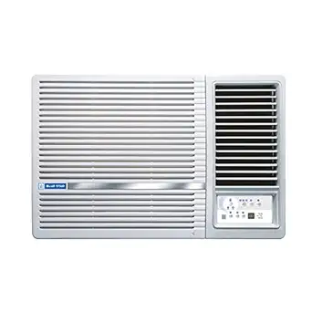 Blue Star 1 Ton 3 Star Fixed Speed Window AC (Copper, Turbo Cool, Humidity Control, Fan Modes-Auto/High/Medium/Low, Hydrophilic Blue Fins, Dust Filters, Self-Diagnosis, 2023 Model, WFB312LN, White)