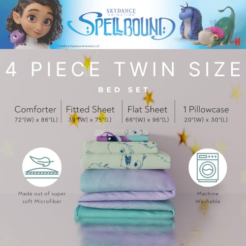 Image of Spellbound Kids Bedding Super Soft Microfiber Comforter and Sheet Set, 4 Piece Twin Size, (Officially Licensed Product) By Franco
