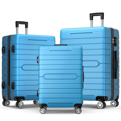 3-Piece Hard Shell Luggage Set with Spinner Wheels