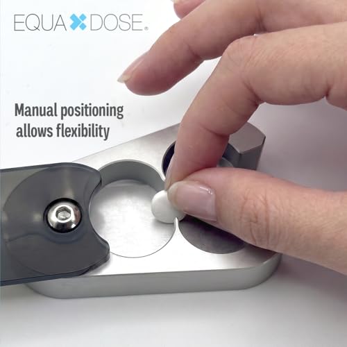 Image of EQUADOSE Pill Splitter with Premium and Durable Aluminum Blades, Black | Safely and Cleanly Cuts Small and Large Tablets, Vitamins, and Pills, Tablet Divider for Accurate Medication Dosing
