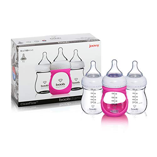 Image of JOOVY Boob Diamond 5 Ounce 3 Piece with Pink Sleeve, 1.21 Pounds