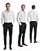 Plaid&Plain Men’s Slim Fit Dress Pants Stretch Dress Pants 8101Black 38X30