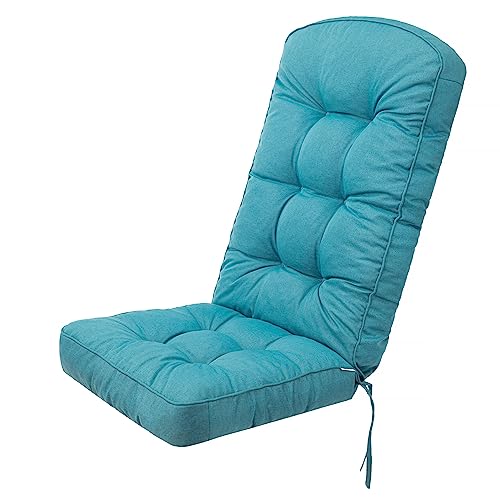 PillowPrim Gartenstuhl Auflagen - Bequeme Liegen als Sitzauflagen für Gartenmöbel - Extra Dicke Sitzauflagen - Polsterauflagen für Hochlehner - Kissen Garten im Freien - 145 x 56 x 10 - Blau