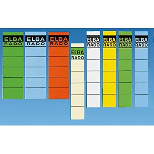 ELBA 100551826 Rückenschilder Rado 10er Pack breit und kurz selbstklebend weiß