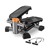YOSUDA ステッパー 【日本市場厳選】 ツイスト＋ストレートモード対応 プレミアム 20dB静音設計 組立不要 コンパクト 足踏みステッパー 耐荷重110KG 抵抗バンド付き 自宅フィットネス 有酸素運動 脂肪燃焼 ボディライン 子供/大人/高齢者全て適用 3 TBQ001 ブラック