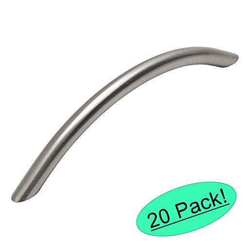 Cosmas 801-128SN Solid Steel Satin Nickel Arch Bow Cabinet Hardware Bar Handle Pull