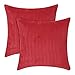 Amazon Brand - Umi Fodera per Cuscino Divano in Velluto Federe Cuscini Morbido Rosso 50x50cm 2 Pezzi