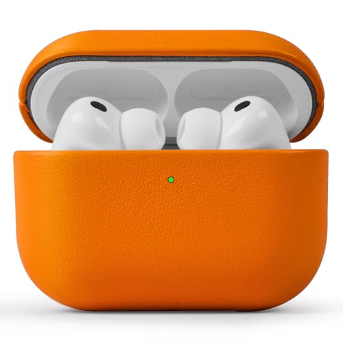 LITOCARY Full-Grain Leather Case For AirPods Pro3i2025j tOC U[P[X 3pyMagSafe[d USB-CP[XΉz{v ϏՌ LYh~ LEDCg E\ (